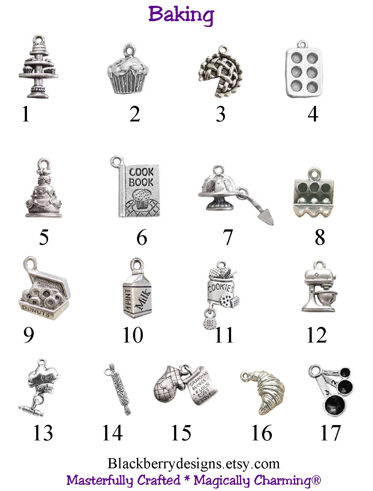 Choose a Charm from the Catalog to add to your Jewelry 5000 Etsy