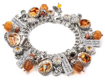 Pumpkin Spice Bracelet, Autumn and Fall Jewelry