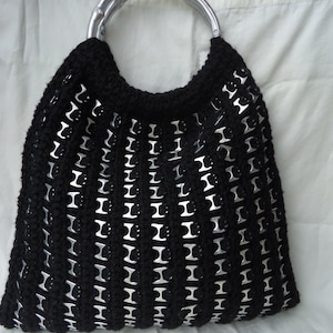Soda Tab bag, women bag, women purse, one of a kind bag, bag with handles, crochet bag women, crochet purse women, Sale, Formal Purse, Bag