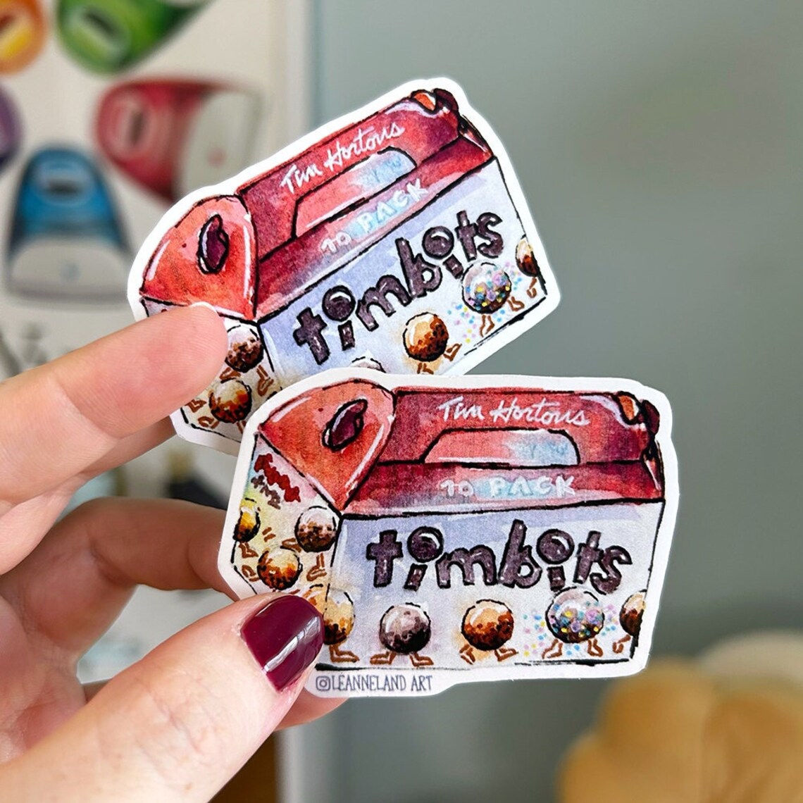 Timbit Art Timbits Tim Hortons STICKER SET - Large Vinyl Stickers - Art Designed ...