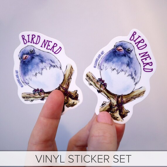 Bird Nerd STICKER SET Large Vinyl Stickers Art Designed by - Etsy