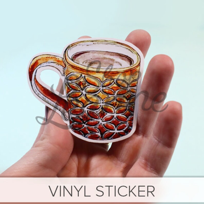 Starbucks Coffee Mug STICKER SET Large Vinyl Stickers Art Designed by