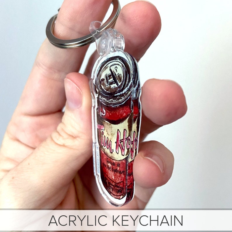 Tim Hortons KEYCHAIN Acrylic Keychain Art Designed by Me LeanneLand Art Double Double Coffee LIMITED QUANTITIES image 5