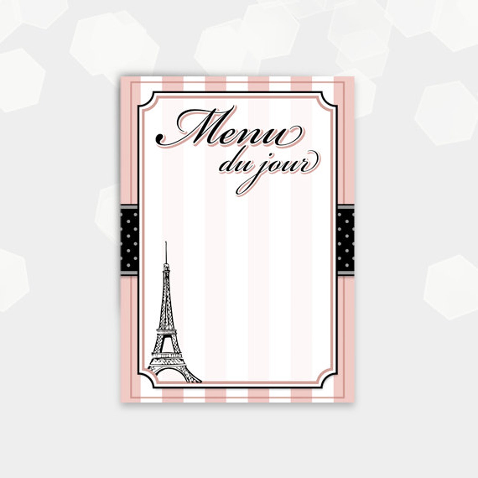 Paris Themed Menu Cards Blank Menu Du Jour Birthday Party Shower paris-themed-menu-cards-blank-menu-du-jour-birthday-party-shower