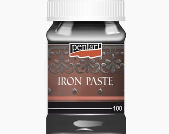 Iron paste for creating metallic-looking, structured surfaces.