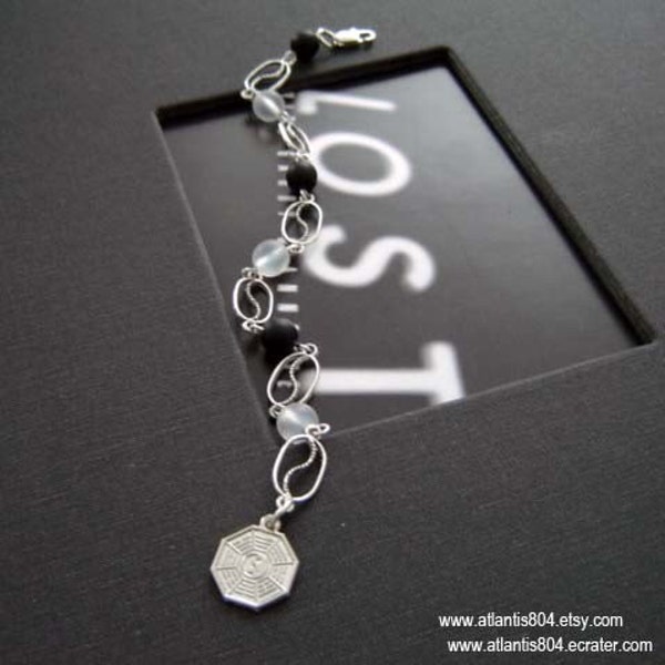 LOST - BLACK and WHite Dharma Bracelet (etsy)