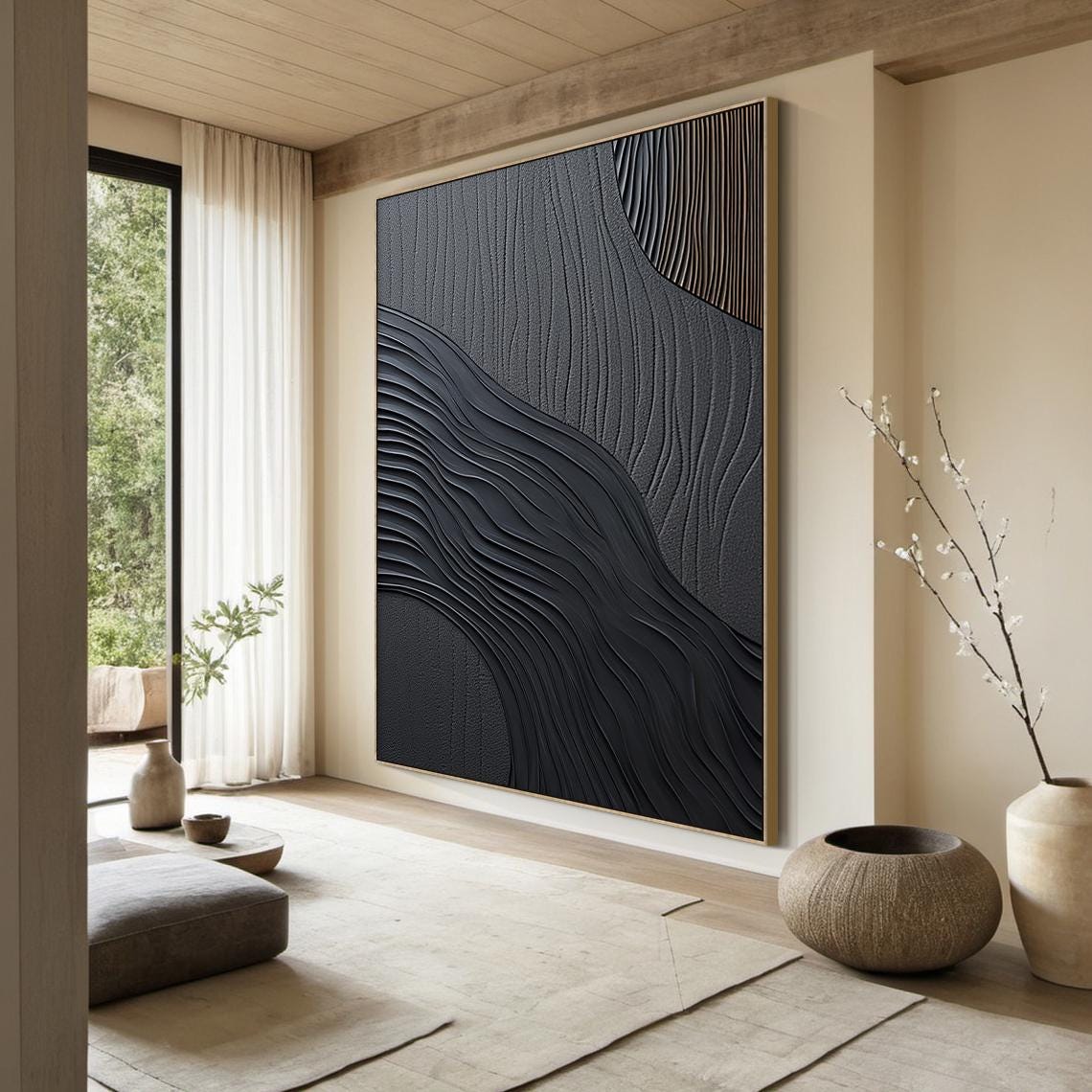black-canvas-abstract-painting-black-wabi-sabi-wall-art-original-hand