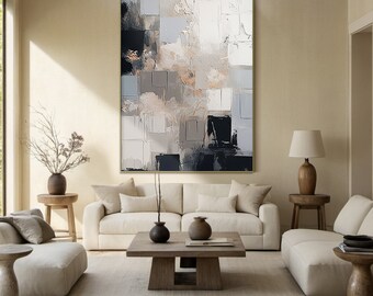 Large Abstract Painting,Modern abstract painting,oil hand painting,office wall art,original abstract,textured art