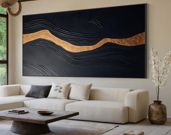 Fashion wall decoration black wabi-sabi wall art black black abstract painting large black minimalist wall art brown texture canvas painting