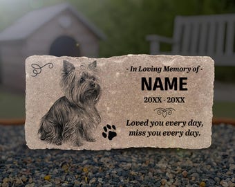 Personalized Yorkie Pet Memorial Brick Paver Stone | UV Printed | Suitable for Outdoor/Indoor