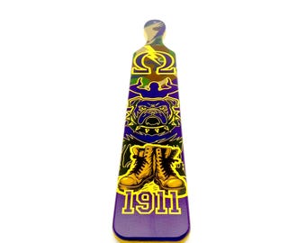 Custom Fraternity Paddle | Personalized Greek Paddle Gift | Omega Que 1911 | Divine Nine Fraternity Gift | NPHC Decor | Made to Order