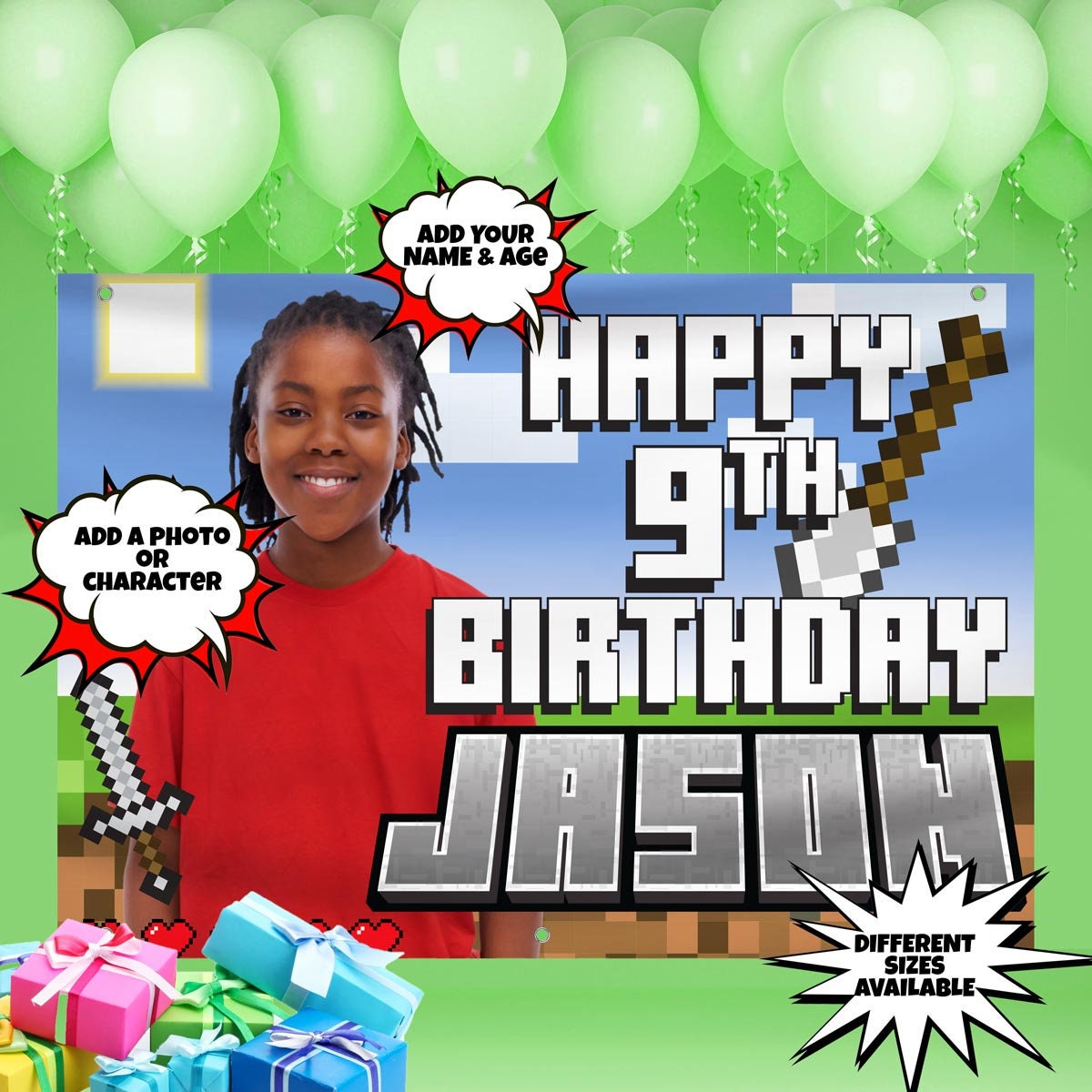 Editable HD Party Banner - Fast Shipping