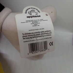 Applause Mickey Mouse 14” Plush Doll Vintage Stuffed Animal Toy FREE SHIPPING image 4