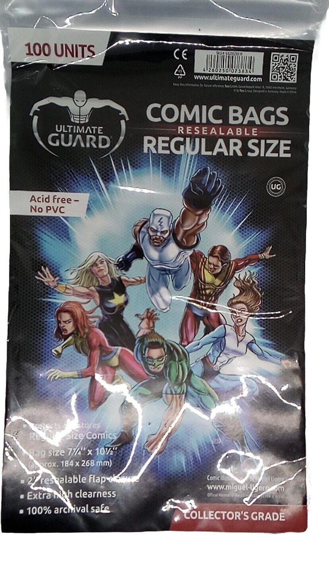 Ultimate Guard Comic Bags Resealable (100) - Golden Size