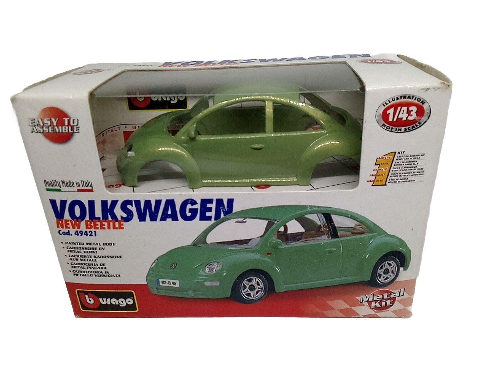 BURAGO VOLKSWAGEN NEW Beetle Painted Metal Kit 49421 Bburago Free