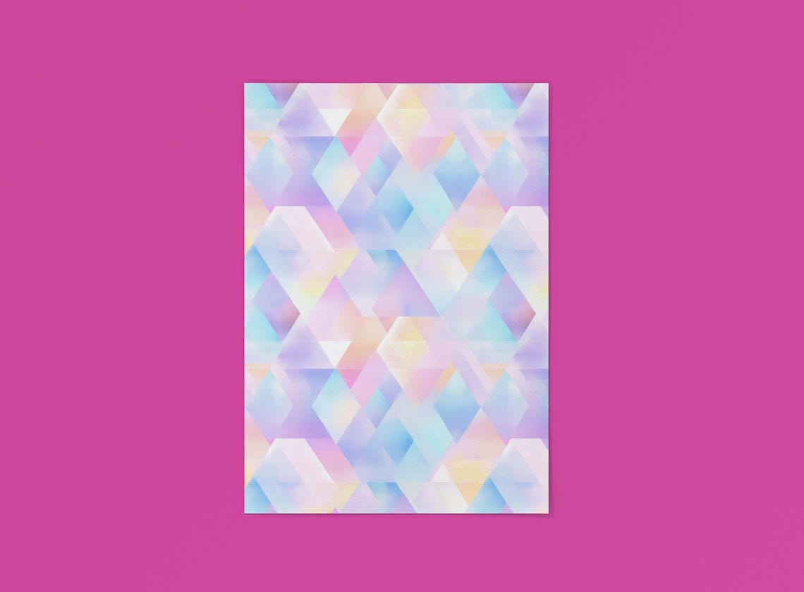 Geometric Seamless Pattern Pack - Pastel Diamonds Abstract Instant ...