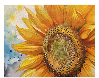 Sonnenblume im Aquarell | 500 Teile Puzzle
