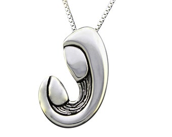Mother and Child Pendant, sterling silver