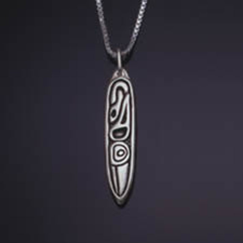 Sterling Silver Necklace, Raven As Fir Needle Necklace, recycled sterling silver pendant image 2