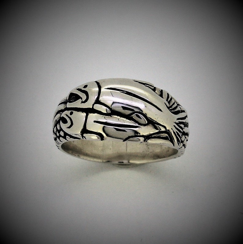 Coho Crossover Ring, large, Sterling Silver image 1