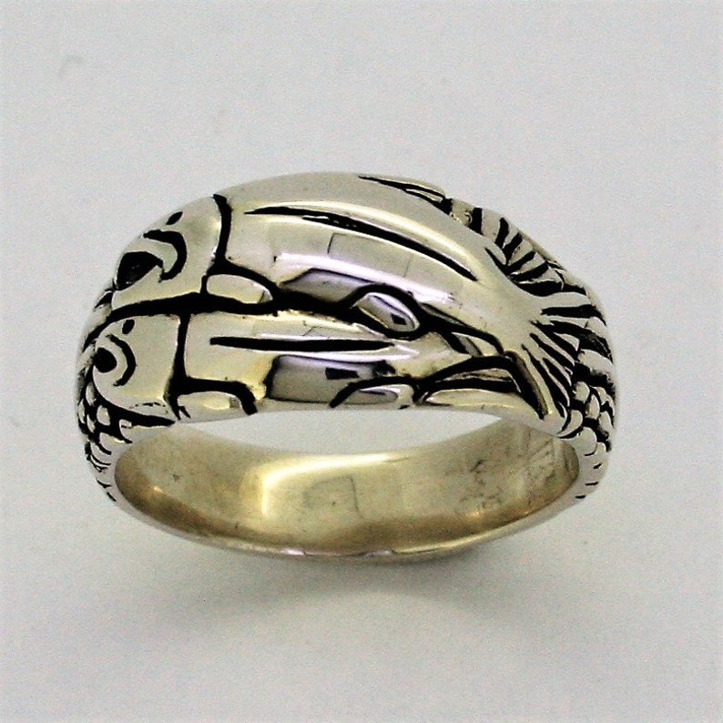 Coho Crossover Ring, large, Sterling Silver image 2