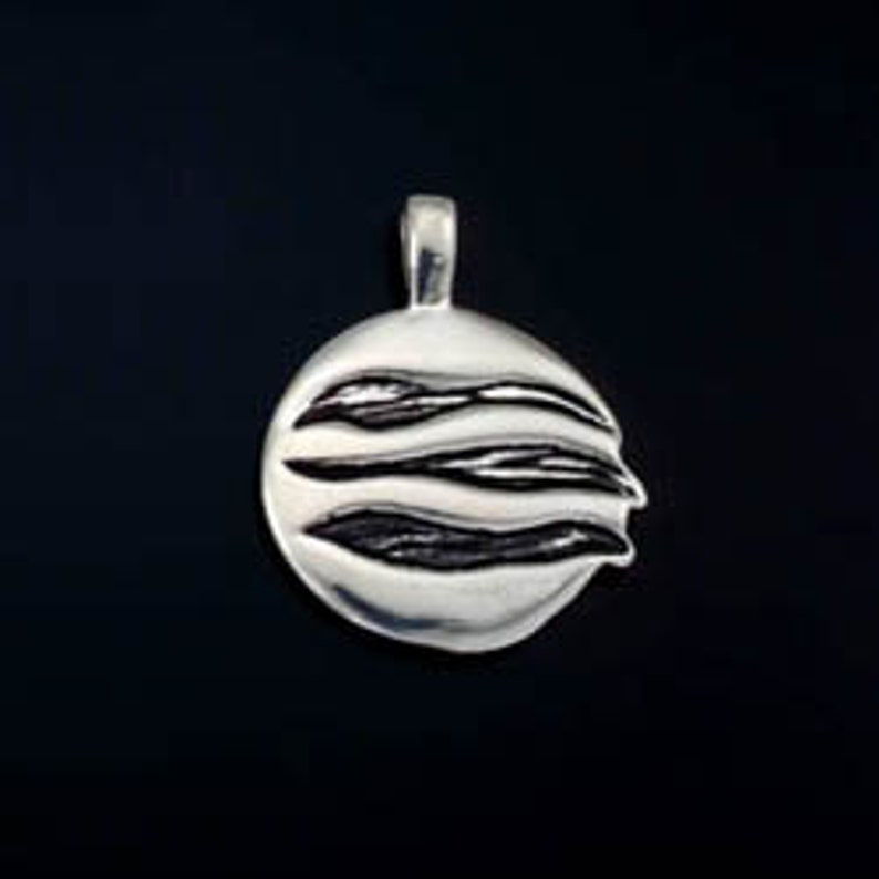 Fog Womans Moon Necklace, Sterling Silver, Re-purposed Sterling Silver Pendant image 3