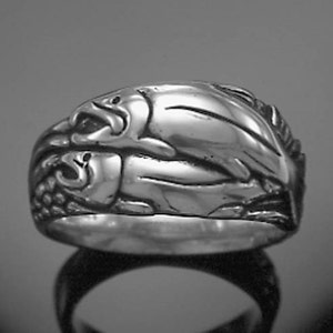 Coho Crossover Ring, large, Sterling Silver image 3