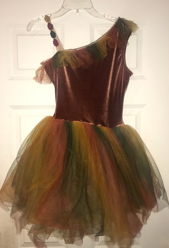 Girls Fairy Leotard Tulle Tutu Dress Costume Hallo