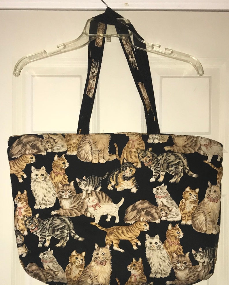 Vintage CATS Felines All-Over Print Tote Bag