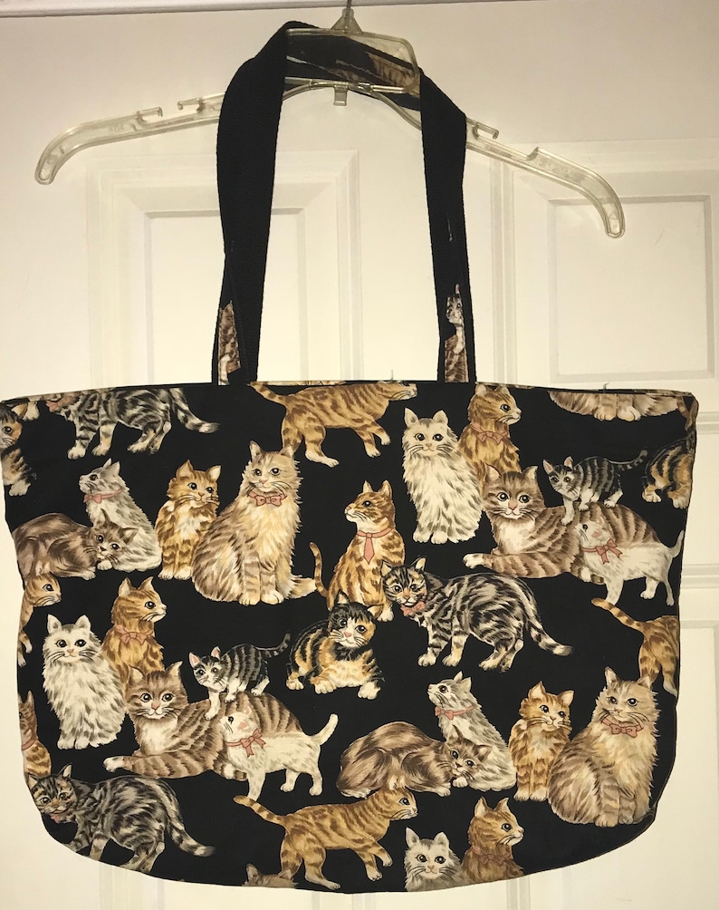 Vintage CATS Felines All-Over Print Tote Bag