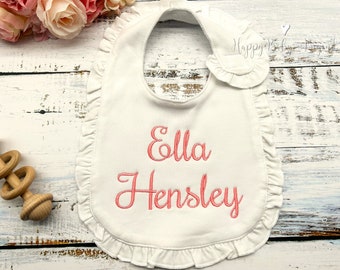 Personalized Baby Bib, Baby Gift, Embroidered Bib, Baby Shower Gift, Baby Girl Gift, Monogrammed Baby Gift