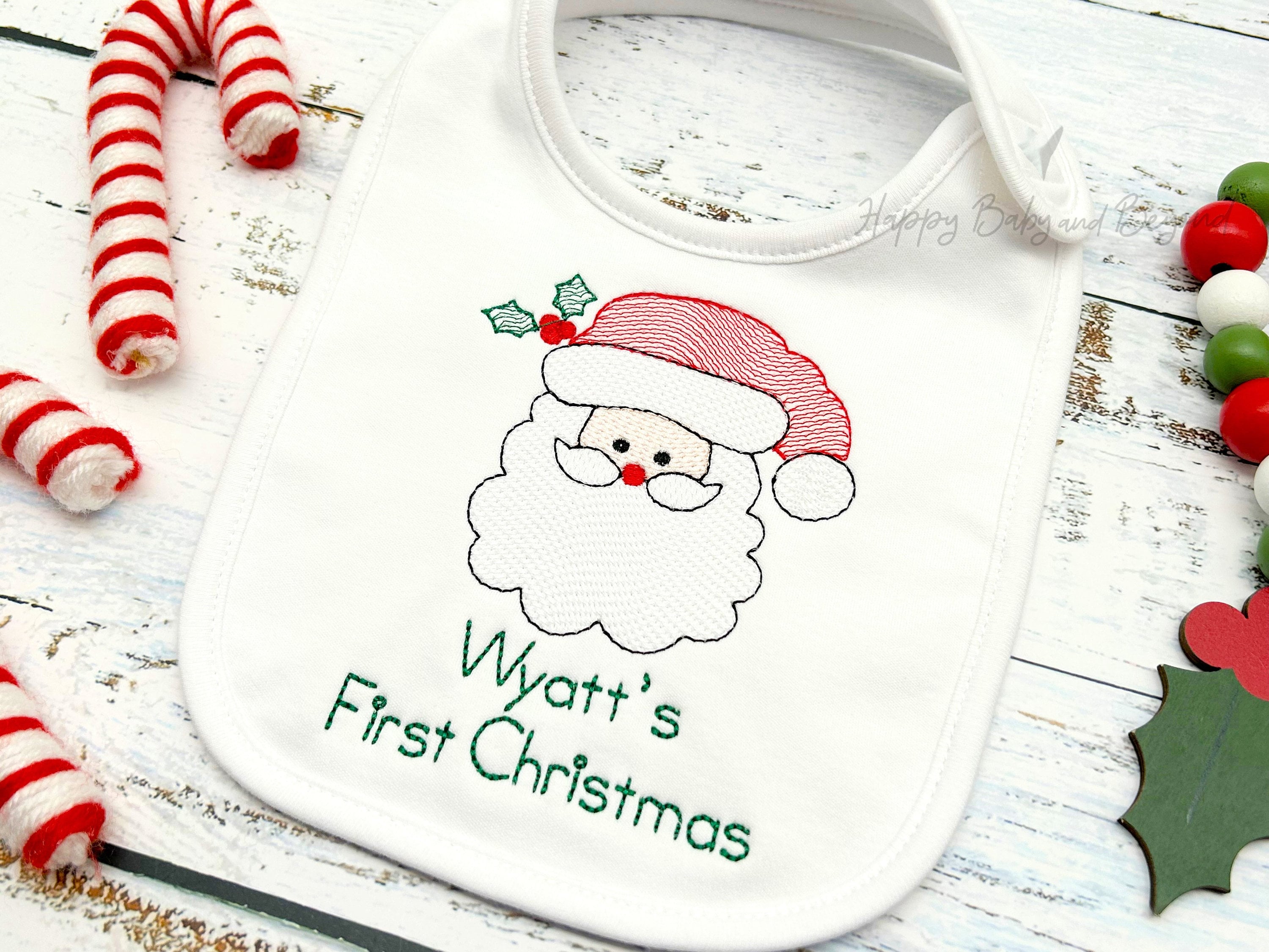 First Christmas Bib - Etsy