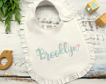 Personalized Baby Bib, Baby Gift, Embroidered Bib, Baby Shower Gift, Baby Girl Gift, Monogrammed Baby Gift