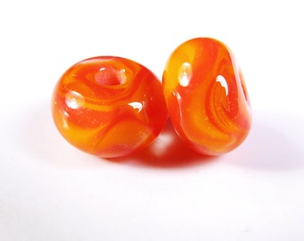 Lampwork Boro Beads Chocolate Swirl Prisms Lampwork Glass beads BBGLASSART