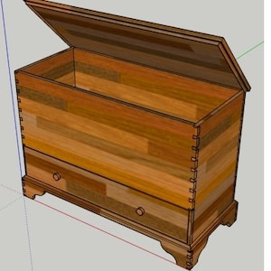 Single Drawer Blanket Chest PDF plans DIGITAL DOWNLOAD