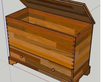 Single Drawer Blanket Chest PDF plans DIGITAL DOWNLOAD