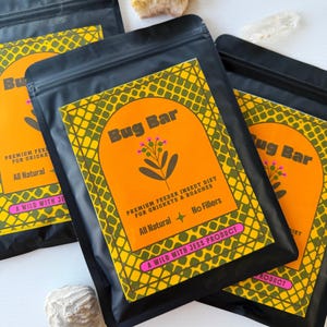 Bug Bar- Premium Plant Based Gut Load for Crickets and Roaches Reptile Feeder Nutrition  Organic Insect Food for Bearded Dragons and Geckos