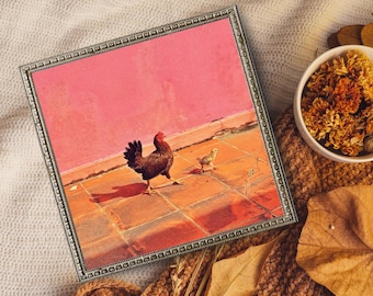 Small Bohemian Unique Colorful Wild Island Chicken Mama Wall Art Photograph- Digital Download Retro Unique Art Print