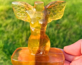 キャンディフローライトの天使彫刻 - Etsy 日本