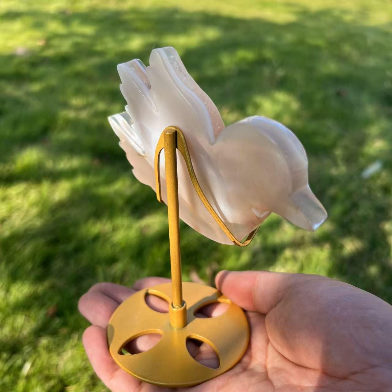 手彫りの瑪瑙水晶の鳥の置物（ドゥルージー付き） - Etsy 日本