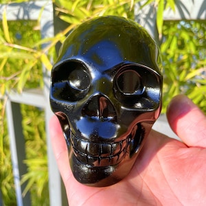 4&quot; Natural obsidian Crystal Skull - unique healing stone for energy and protection