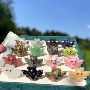 Kristall Fledermaus Figur: Handgefertigte, skurrile Dekoration, Boho-Chic Geschenk