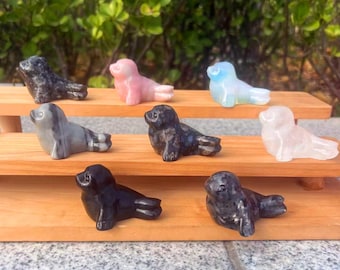 インテリア小物 天然石 ライオン ピンクオパール