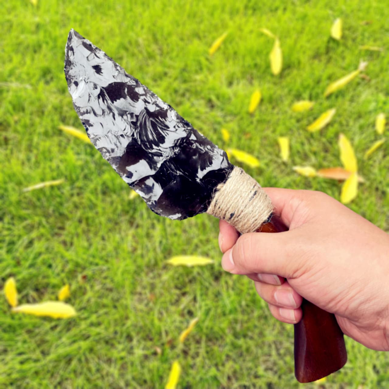 手作りの10インチ黒曜石ナイフ：素朴な石の刃のコレクター向け - Etsy 日本