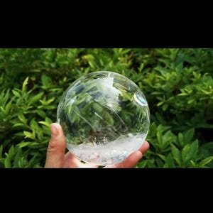 106mm Large  Clear Quartz Crystal Ball with Stand – Perfect for Divination and Home Decor