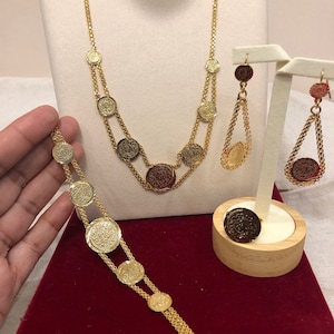 Coin Jewelry Set, Lira Jewelry Set for Women, Middle East jewelry