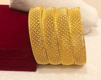 24k gold plated Bangles, Indian Bridal Bangles, Handmade Bracelet for Women