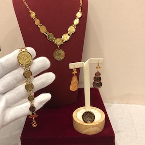 Coin Jewelry Set, Lira Jewelry Set for Women, Middle East jewelry