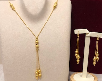 24 k gold plated bead set, party wear women set