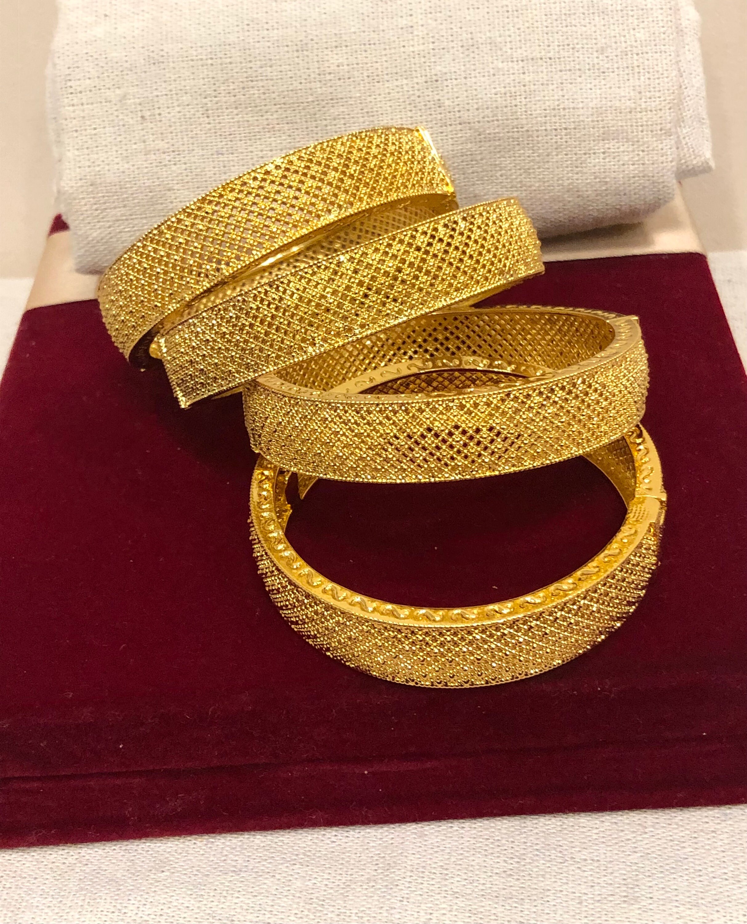 24k Gold Plated Bangles, Indian Bridal Bangles, Handmade Bracelet